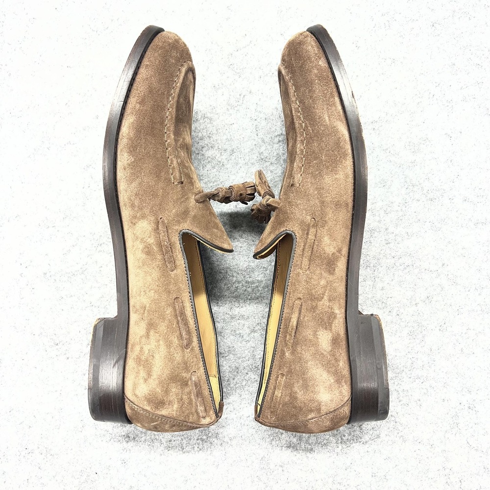 Suitsupply Shoes Mens Size 11 Brown Suede Tassel Loafers Leather Sole Italy - Picture 4 of 12